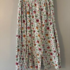Vintage Floral Midi Skirt